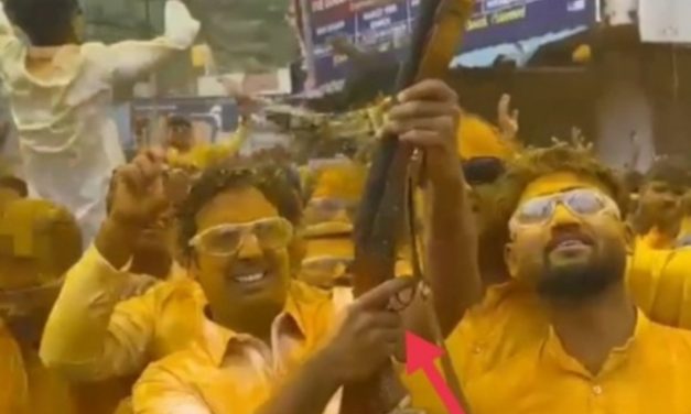 ಗಾಳಿಯಲ್ಲಿ ಗುಂಡು ಹಾರಿಸಿದ ರಮೇಶ ಜಾರಕಿಹೊಳಿ ಪುತ್ರ