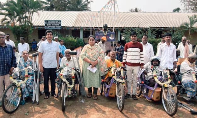 ಅಂಗವಿಕಲರಿಗೆ ಟ್ರೈಸಿಕಲ್‌, ಜೀವನಾಧಾರ ಸಾಮಗ್ರಿ ವಿತರಣೆ